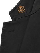 POLO RALPH LAUREN - Unstructured Garment-Dyed Stretch Cotton-Twill Blazer - Black