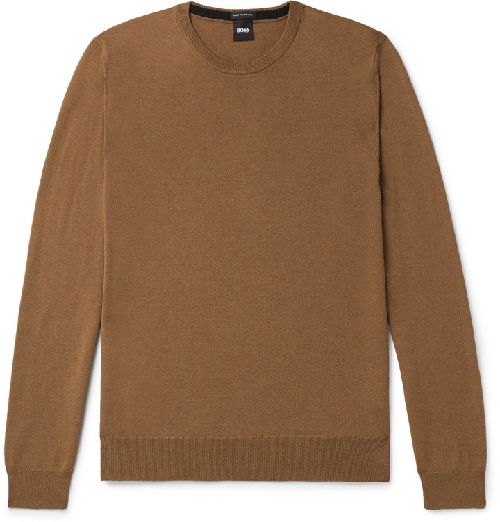 Photo: Hugo Boss - Virgin Wool Sweater - Brown