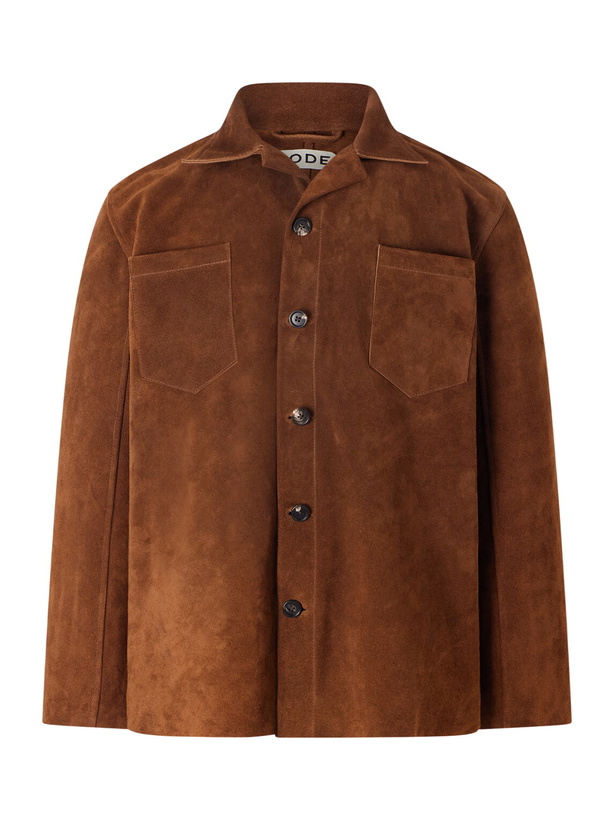 Photo: BODE - Suede Overshirt - Brown