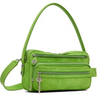 Acne Studios Green Camero Party Suede Bag
