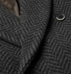 Barena - Double-Breasted Herringbone Wool-Blend Coat - Gray