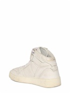 SAINT LAURENT - Lax Leather Mid Top Sneakers