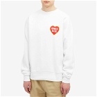 Human Made Men's Heart Logo Sweatshirt in White