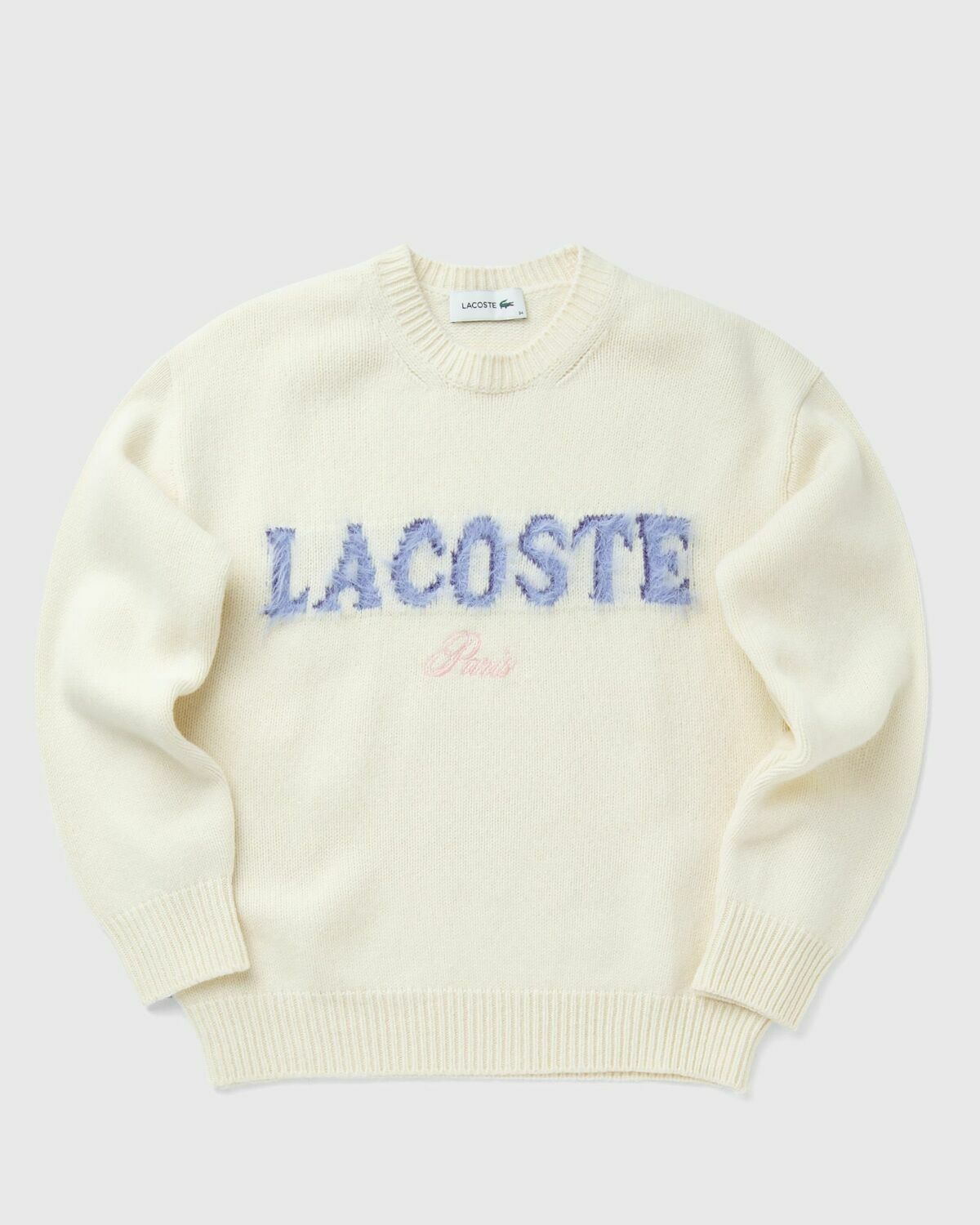 Lacoste KNIT LOGO SWEATER Beige Womens Pullover