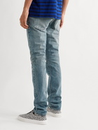 SAINT LAURENT - Slim-Fit Distressed Jeans - Blue