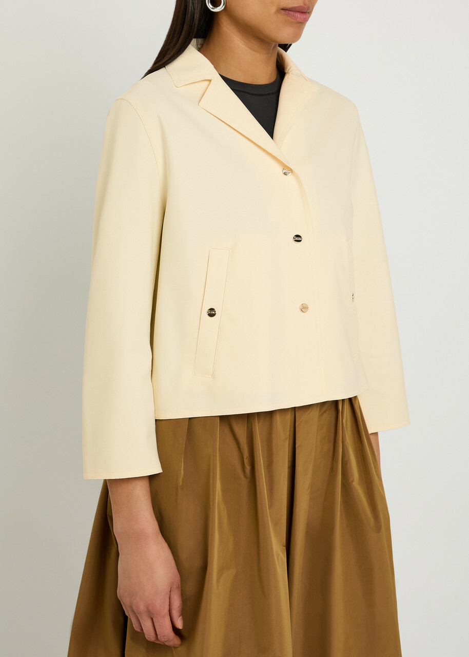 Herno Cropped Stretch-polyamide Jacket Off White