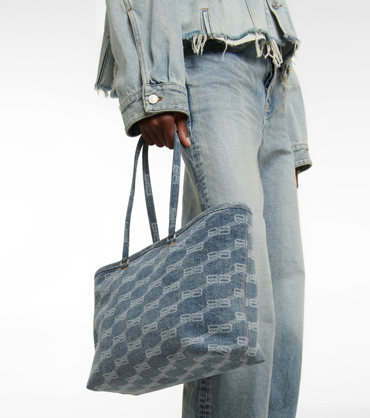 Balenciaga - Signature Medium East-West denim tote bag