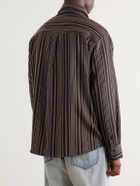 The Elder Statesman - Striped Wool and Cashmere-Blend Shirt - Brown