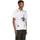 Comme des Garcons Shirt White and Black Basquiat Print T-Shirt