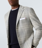 Kiton Prince Of Wales wool-blend blazer