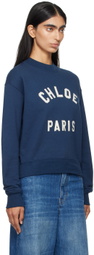 Chloé Navy Mock Neck Sweatshirt