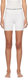SKIMS White Fits Everybody Logo Bike Boy Shorts