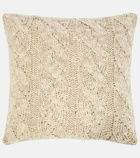 Brunello Cucinelli Cable-knit linen and silk pillow