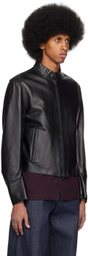 ABAGA VELLI Black Motor Leather Jacket