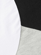 ALOYE - Colour-Block Cotton-Jersey T-Shirt - Black