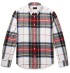 rag & bone - Tomlin Slim-Fit Button-Down Collar Checked Cotton-Flannel Shirt - Ivory