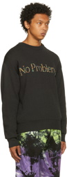 Aries Black Space Dye 'No Problemo' Sweater