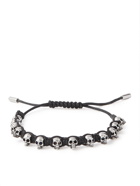 Alexander McQueen - Waxed-Cord and Silver-Tone Bracelet