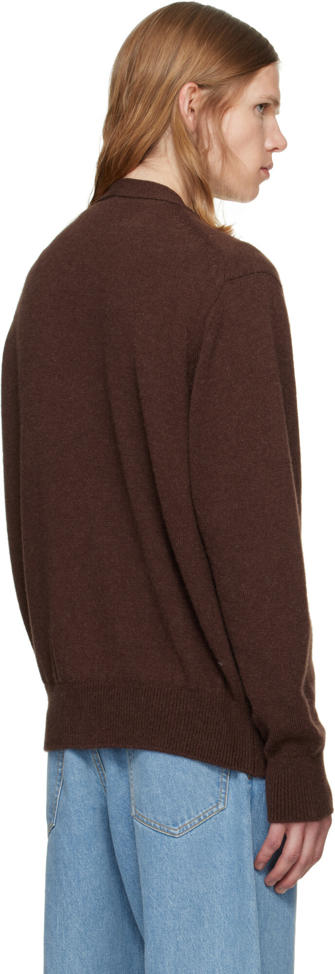 vowels Brown Alpaca Cardigan