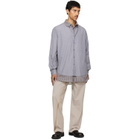 Maison Margiela Gray & Brown Double Layer Cotton Shirt