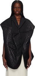Comme des Garçons Black Lame Floating Weave Blazer