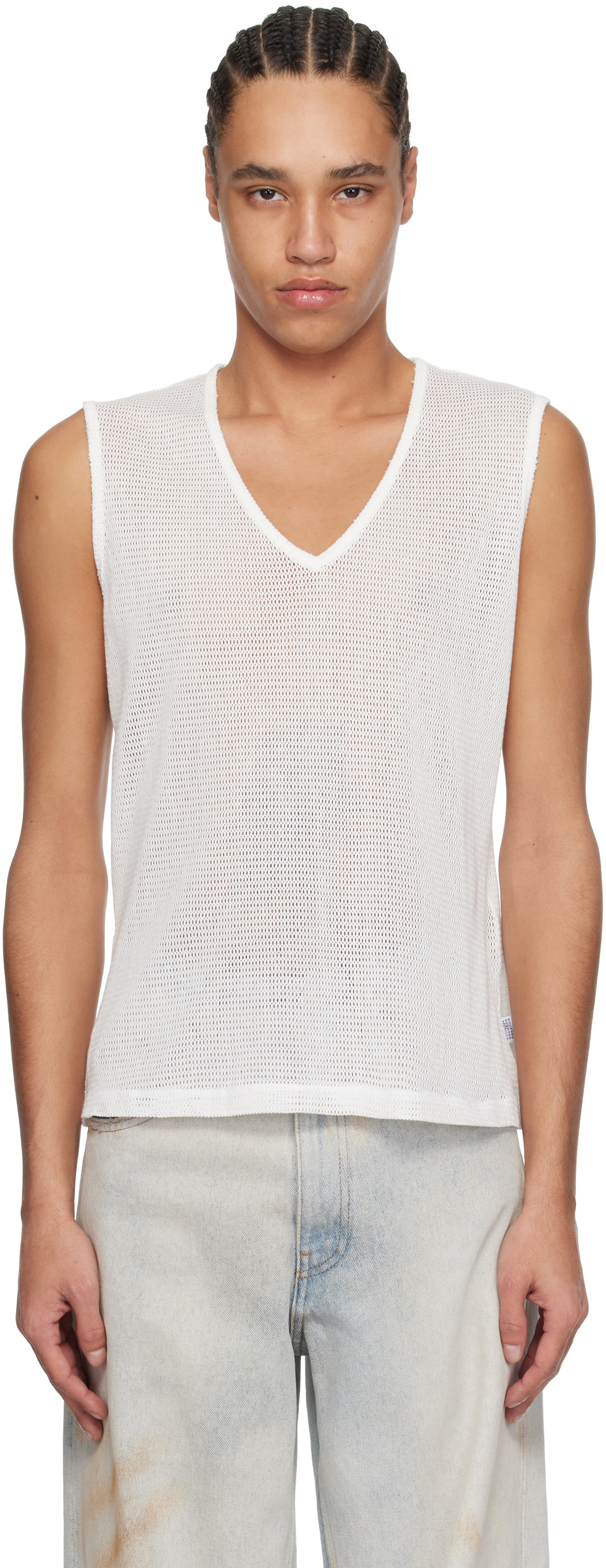 MM6 Maison Margiela Black Paneled Tank Top MM6 Maison Margiela