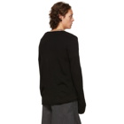 Comme des Garcons Shirt Black Knit Wide Hem Sweater