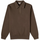 Lady White Co. Men's Quarter Zip Sweat in Black Mushroom