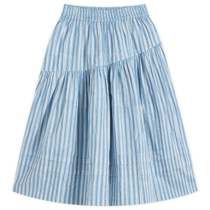 Photo: Story mfg. Women's Juniper Skirt in Broadsrairstripe