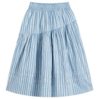 Story mfg. Women's Juniper Skirt in Broadsrairstripe