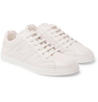 Fendi - Logo-Embossed Leather Sneakers - White