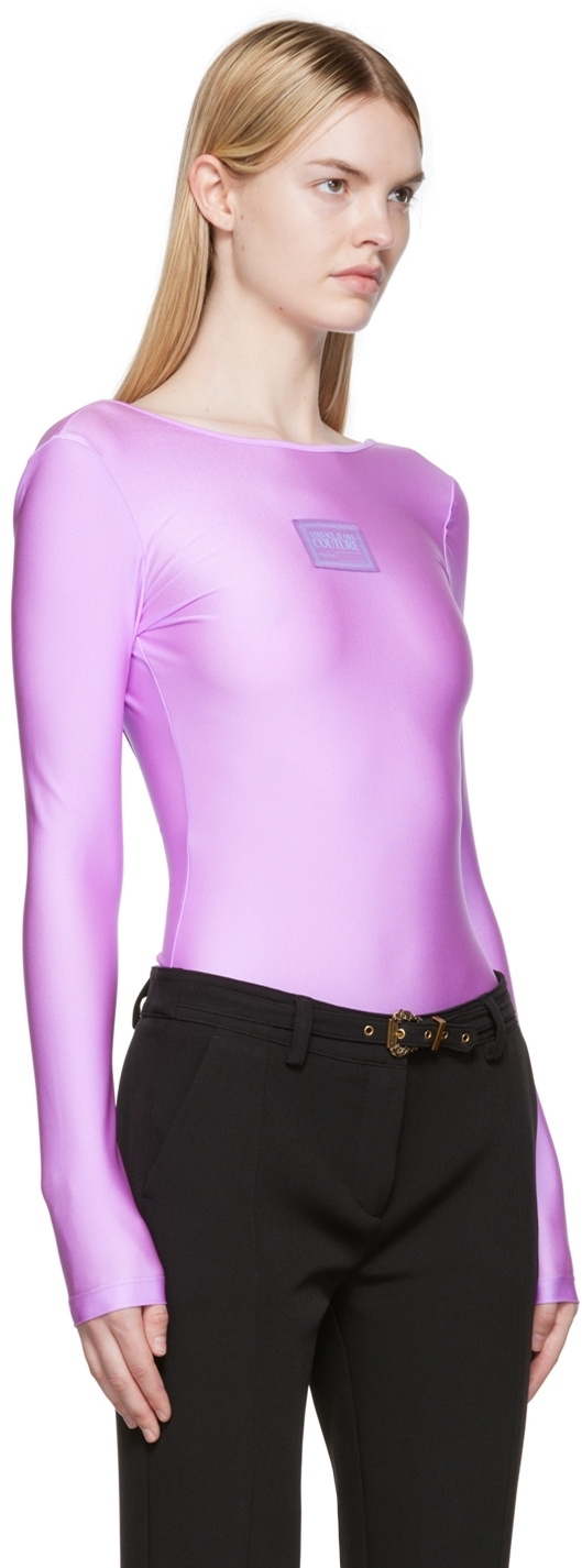 Versace Jeans Couture SHINY - Leggings - Trousers - violet/purple 