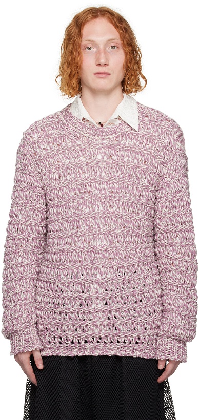 Photo: Dries Van Noten Purple Marled Sweater