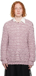 Dries Van Noten Purple Marled Sweater