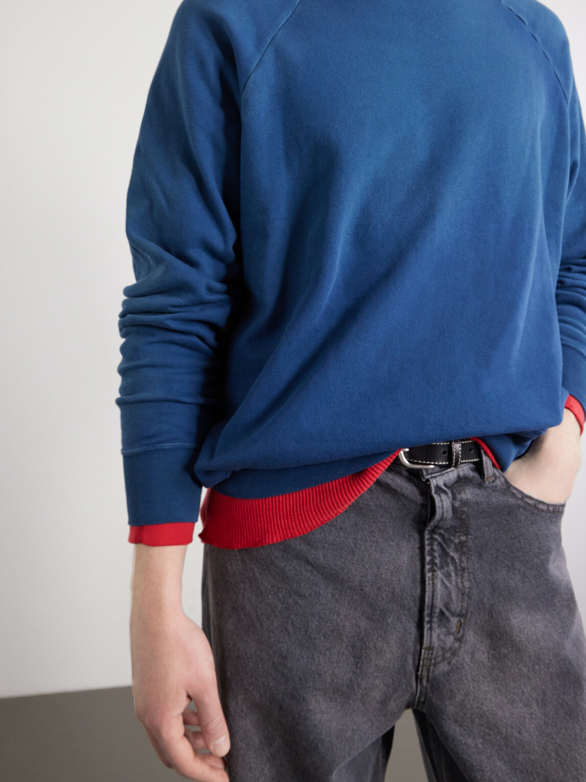 A.PRESSE - Cotton-Jersey Sweatshirt - Blue
