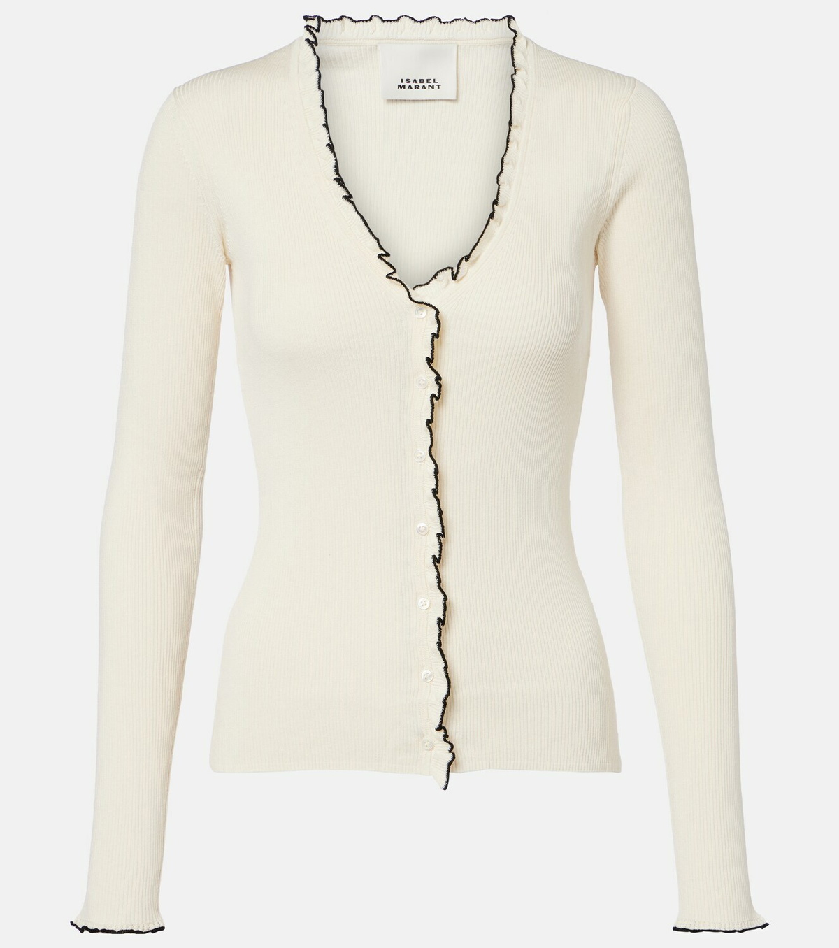Isabel Marant Izae ribbed-knit silk and cotton cardigan