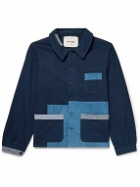 Story Mfg. - French Logo-Embroidered Patchwork Organic Cotton-Canvas Jacket - Blue