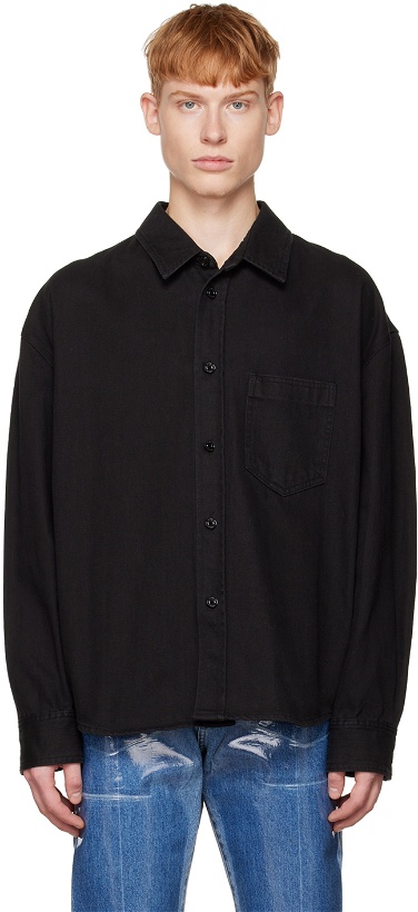 Photo: System Black Embossed Shirt
