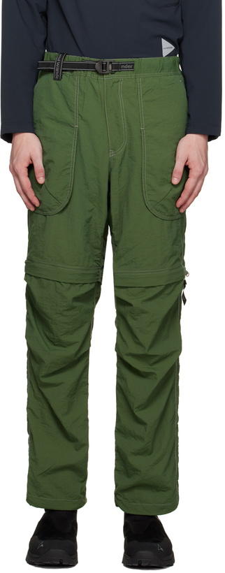 Photo: and wander Green Two-Way Trousers