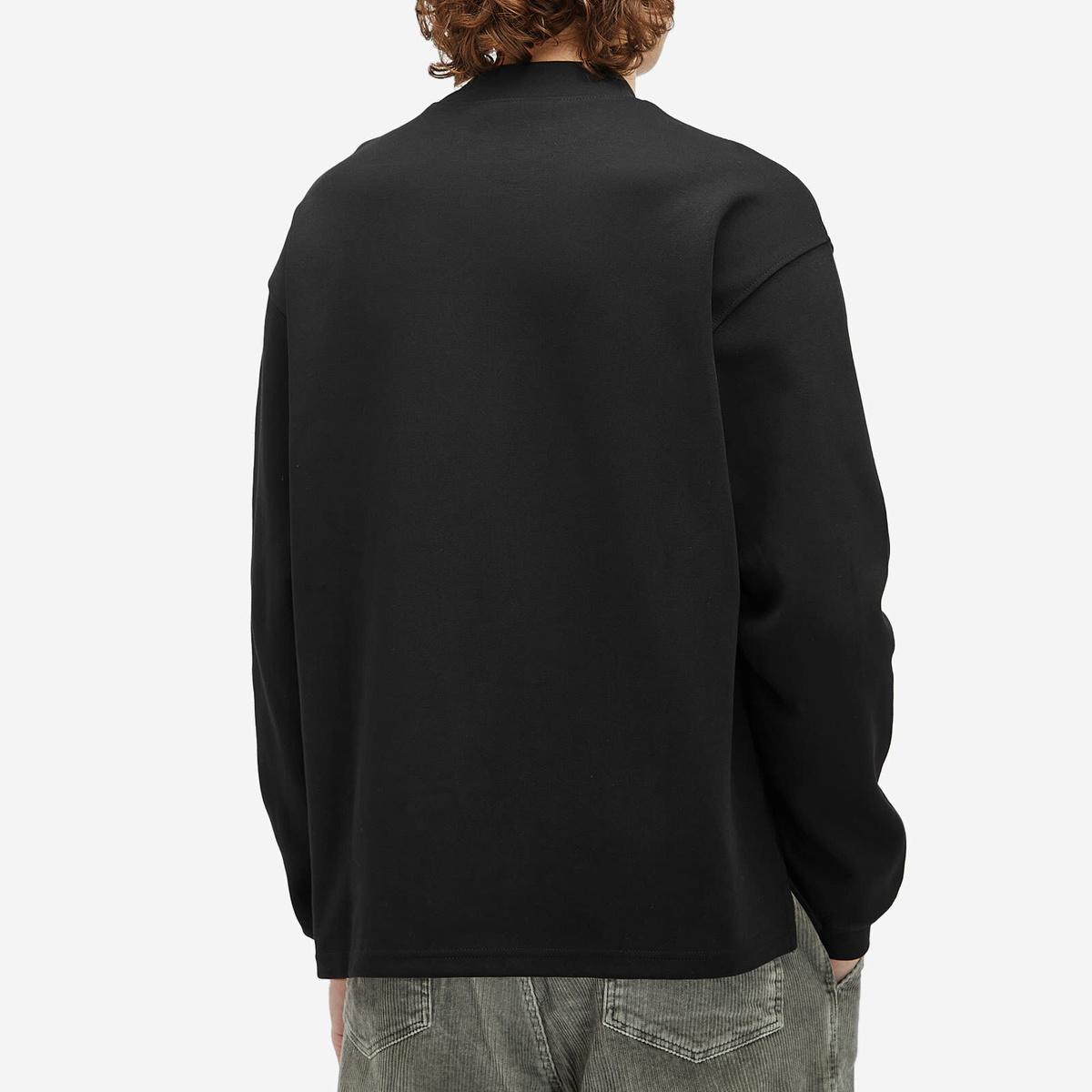 FrizmWORKS Men's Mock Neck Long Sleeve T-Shirt in Black