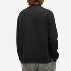 FrizmWORKS Men's Mock Neck Long Sleeve T-Shirt in Black