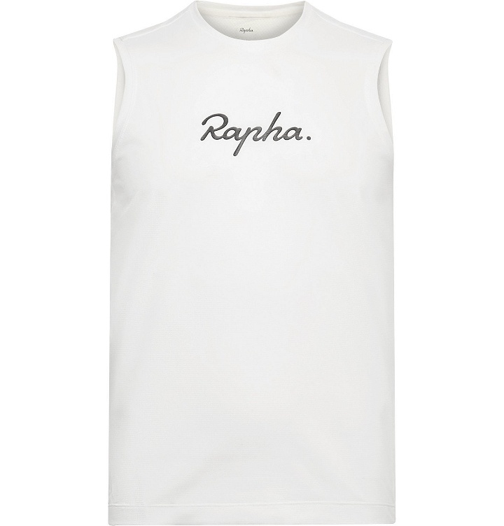 Photo: Rapha - Indoor Training Logo-Print Stretch-Jersey Cycling Tank Top - Neutrals
