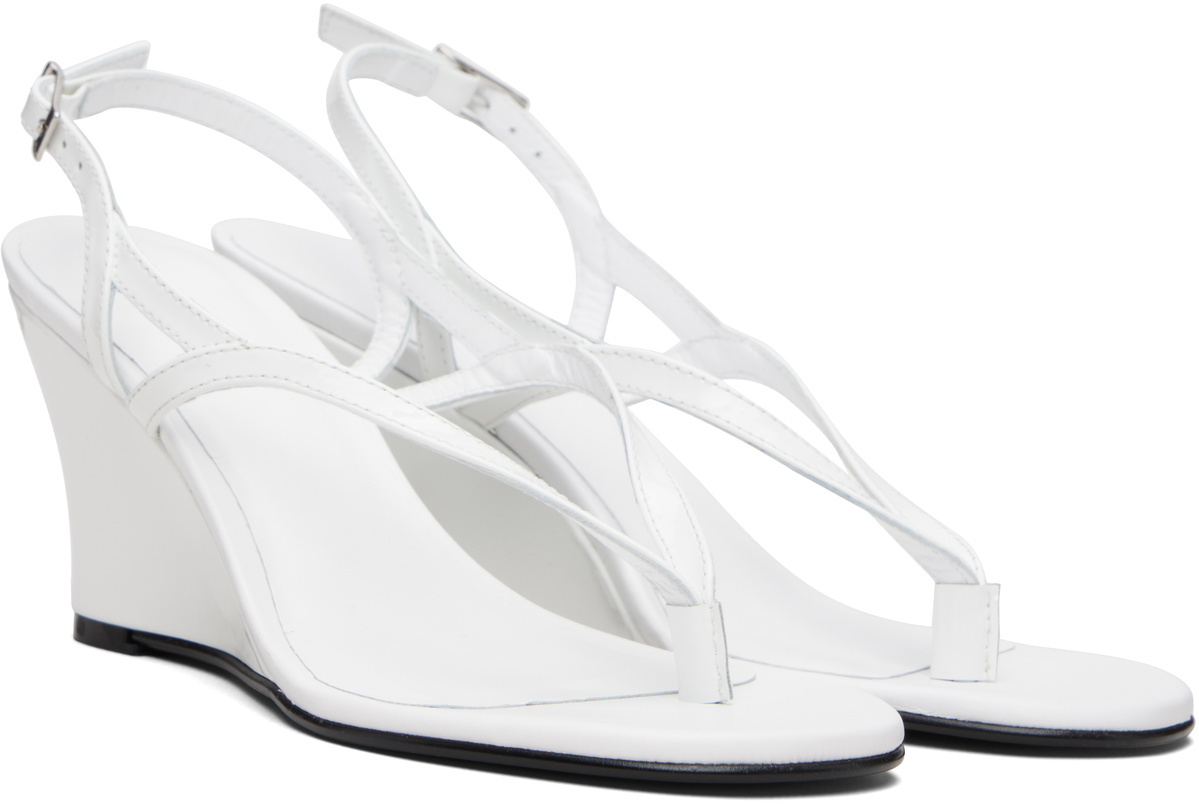 Gimaguas White Wedge Heeled Sandals