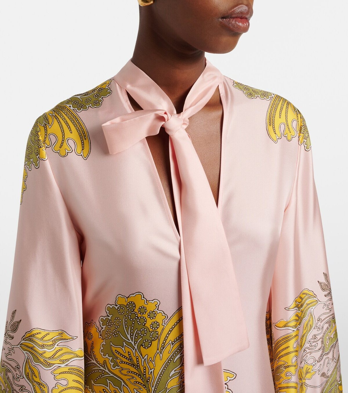 La DoubleJ Magnifico floral silk twill maxi dress