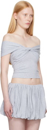 Belle Anna Gray Peony Top