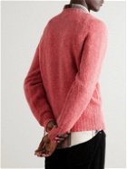 Drake's - Brushed Virgin Shetland Wool Sweater - Pink