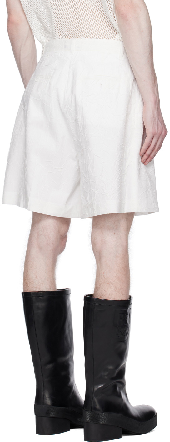 LGN Louis Gabriel Nouchi White Paper Clip Shorts