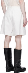 LGN Louis Gabriel Nouchi White Paper Clip Shorts