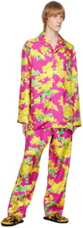 Versace Underwear Pink Floral Pyjama Pants