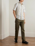 Club Monaco - Striped Lyocell and Cotton-Blend Shirt - Neutrals